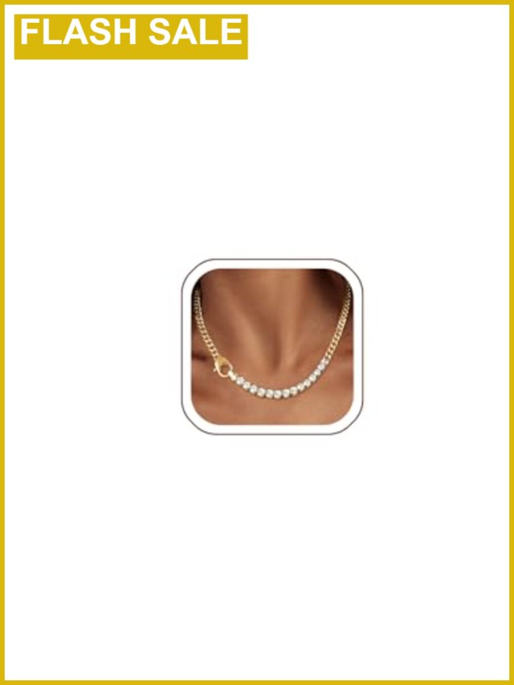 Tennis Necklace 14K Gold Plated Rhinestone Butterfly Choker Dainty Zirconia